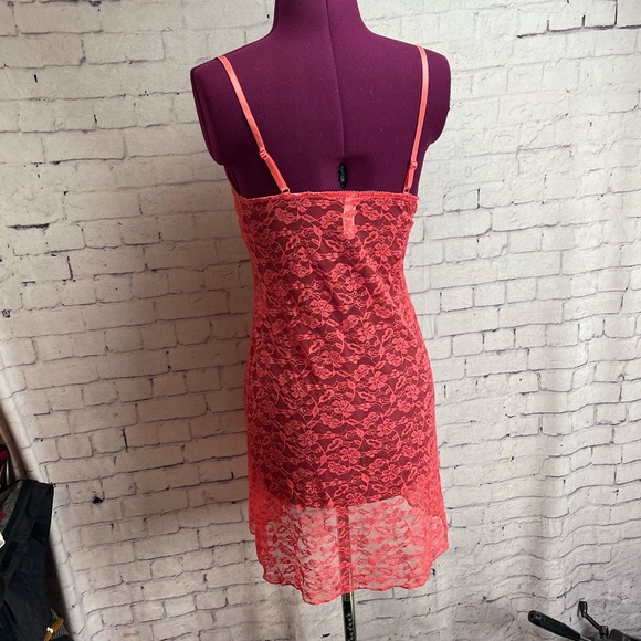 Jenny Jen lace slip nightgown pink coral color size medium - Picture 4 of 4